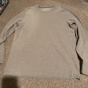 Eddie Bauer thermal beige shirt size large